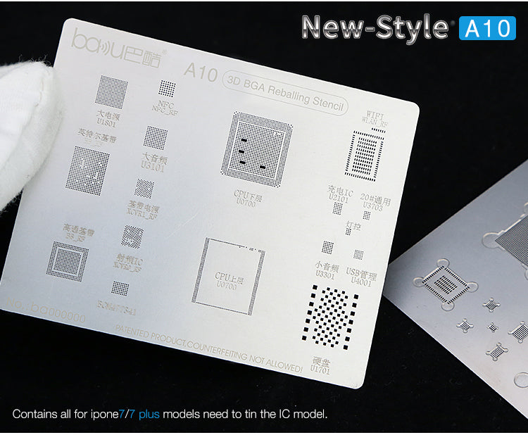 STENCIL REBALLING BGA 3D A10 BAKU IPHONE 7 7 PLUS