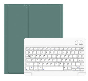 IPAD 7TH 8TH 9TH CUSTODIA GREEN + KEYBOARD WHITE