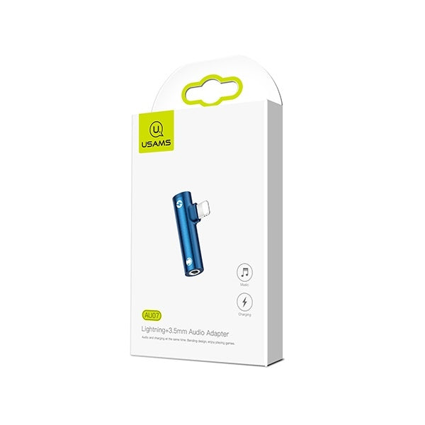 ADATTATORE AUDIO LIGHTNING 3.5 BLUE AU07 USAMS