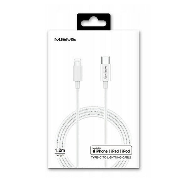 CAVO TYPE C LIGHTNING FAST 1.2M WHITE MJEMS
