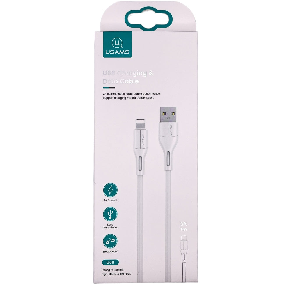 CAVO LIGHTNING US SJ500USB02 U68 USAMS WHITE 1MT