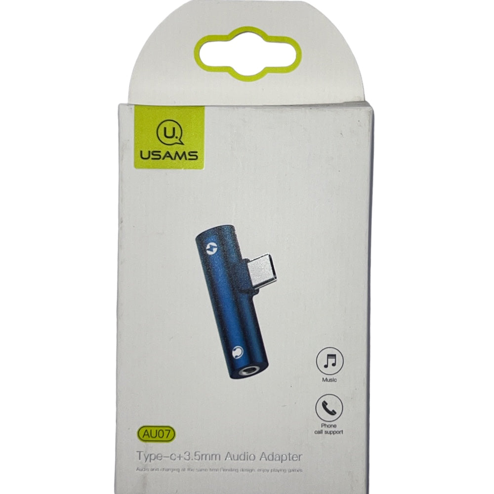 ADATTATORE AUDIO TYPE C 3.5 BLUE AU07 USAMS