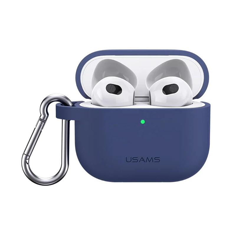 AIRPODS 3 CUSTODIA IN SILICONE BLUE US BH741 USAMS