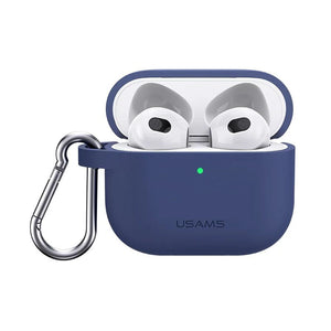 AIRPODS 3 CUSTODIA IN SILICONE BLUE US BH741 USAMS