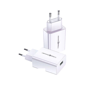 ALIMENTATORE 18W T22 USB QC3.0 TRAVEL CHARGER