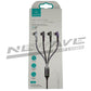 CAVO 4IN1 USB TO 2 LIGHTNING 1MICRO 1TYPE C SJ563