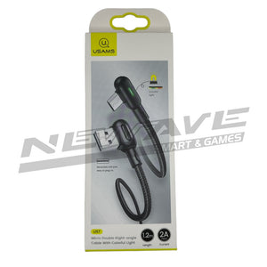 CAVO MICRO CON LUCE US SJ458USB01 U57 BLACK USAMS