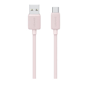 CAVO TYPE-C 3A STRIPED DATA CABLE US SJ688 1M PINK