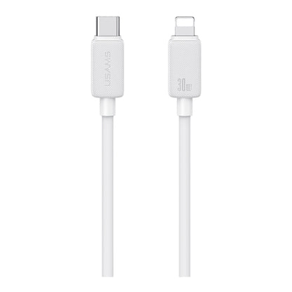CAVO TYPE-C A LIGHTNING STRIPED 30W 1M WHITE USSJ9