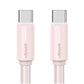 CAVO TYPE C TO TYPE C BICOLOR PINK 60W SJ734