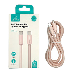 CAVO TYPE C TO TYPE C BICOLOR PINK 60W SJ734