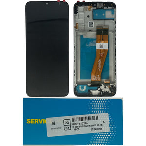 GALAXY A02S LCD SERVICE PACK CON FRAME NWS A025G