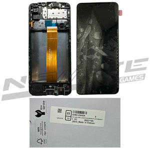 GALAXY M12 2021 LCD SERVICE PACK BLACK+FRAME M127F