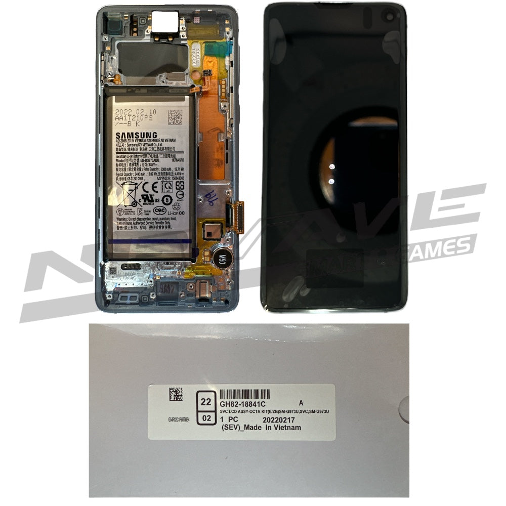 GALAXY S10 LCD SERVICE PACK BLUE + BATTERIA