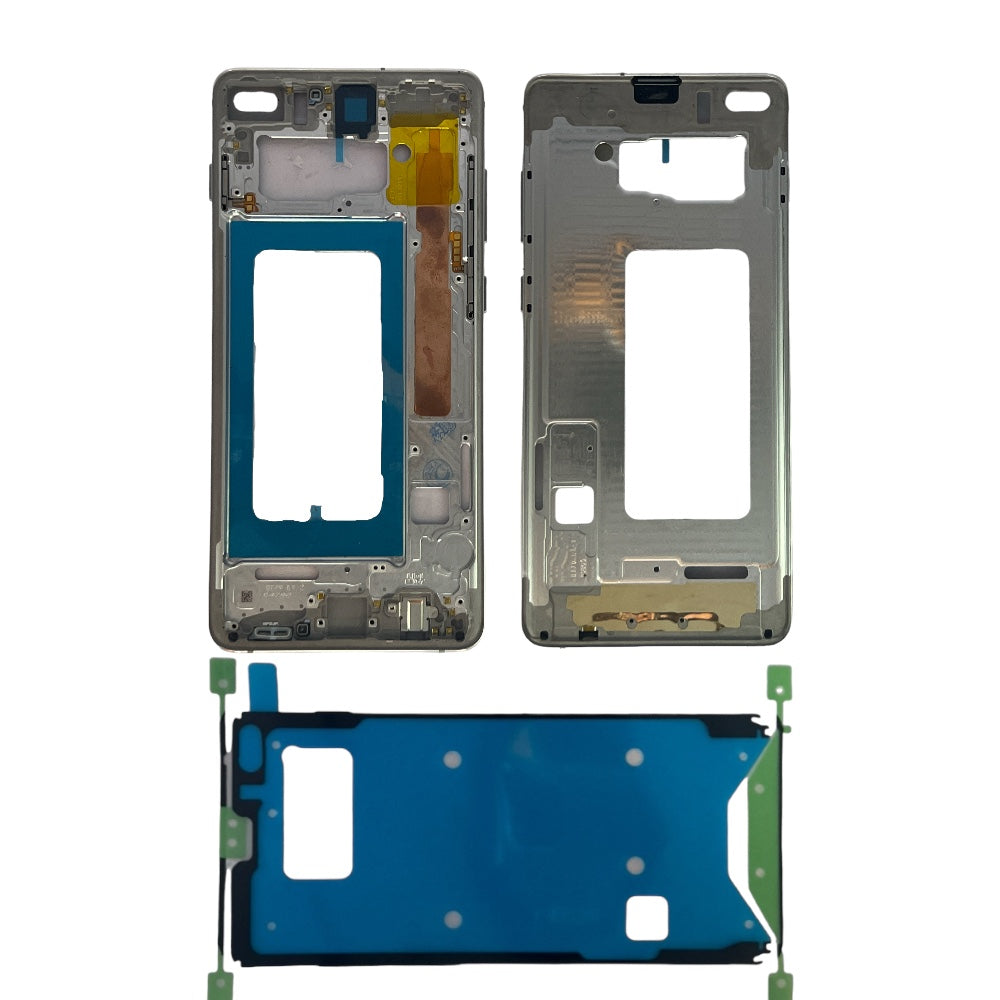 GALAXY S10 PLUS MIDDLE FRAME SILVER + ADESIVO