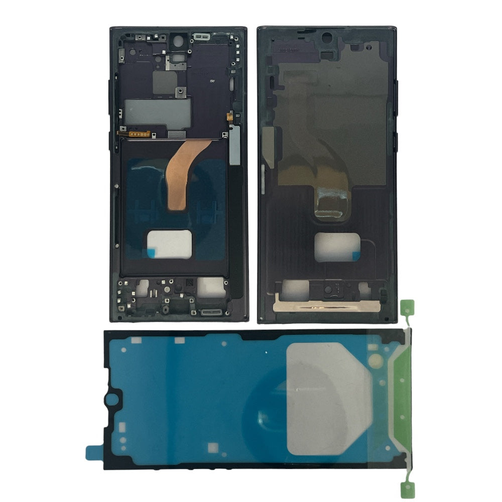 GALAXY S22 ULTRA MIDDLE FRAME GREY + ADESIVO S908B