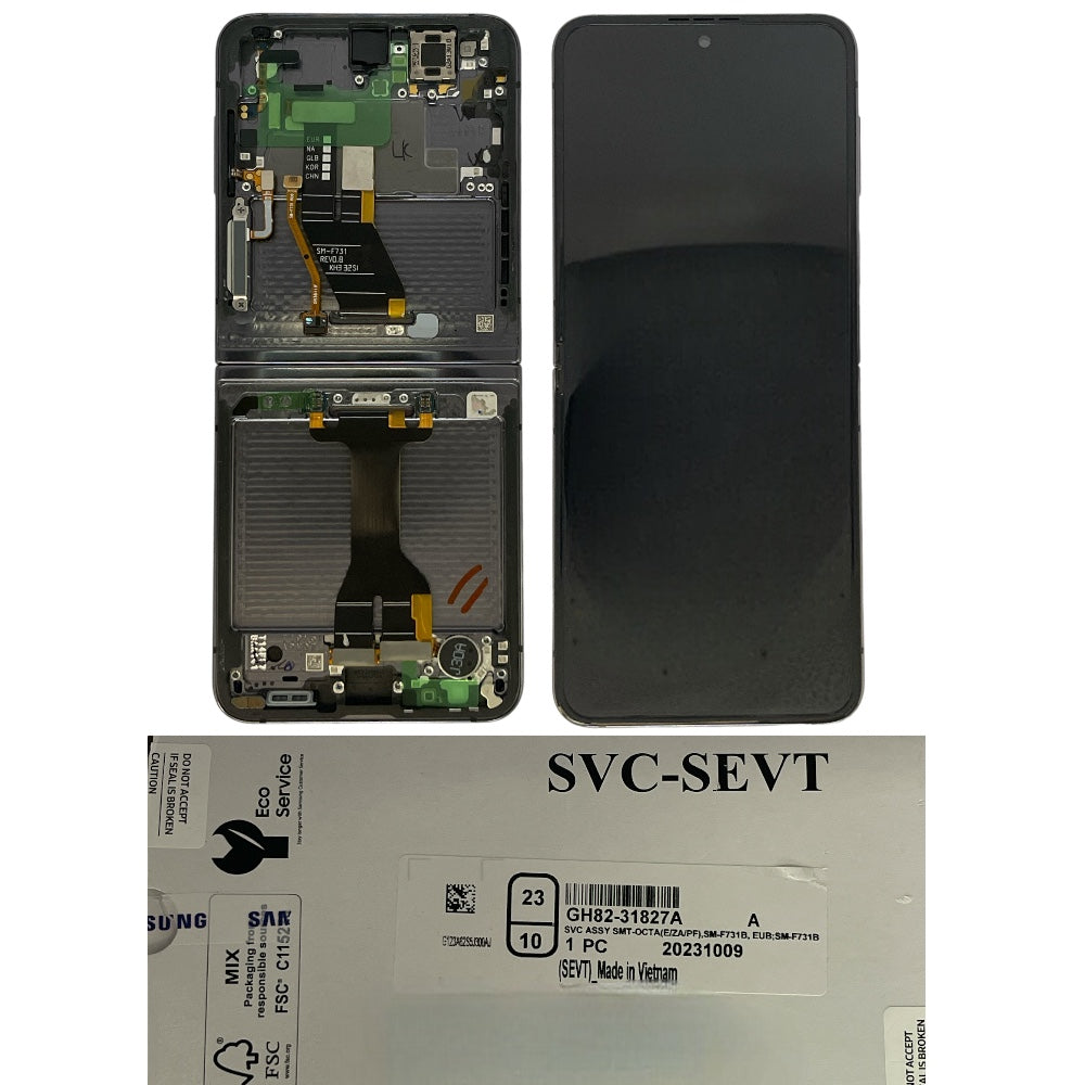 GALAXY Z FLIP 5 5G 2023 LCD SERVICE PACK GRAPHITE