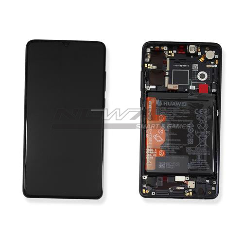 HUAWEI P30 LCD SERVICE PACK BLACK+ FRAME + BATTERI