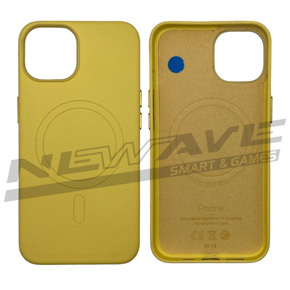 IPHONE 14 CUSTODIA IN PELLE CANARY YELLOW