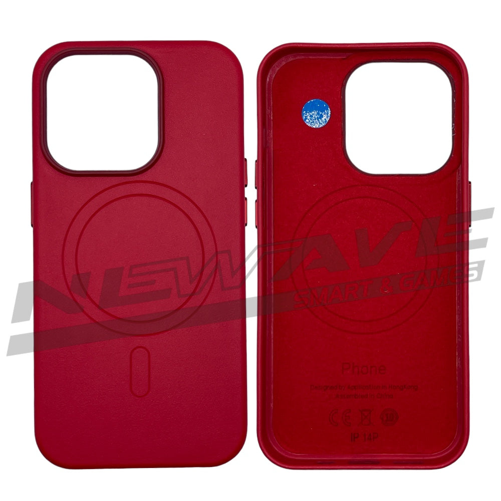 IPHONE 14 PRO CUSTODIA IN PELLE DARK CHERRY