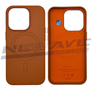 IPHONE 14 PRO CUSTODIA IN PELLE GOLDEN BROWN