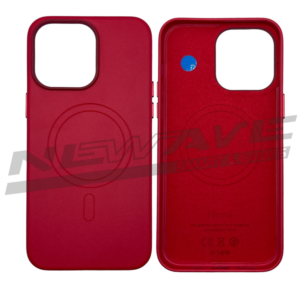 IPHONE 14 PRO MAX CUSTODIA IN PELLE DARK CHERRY