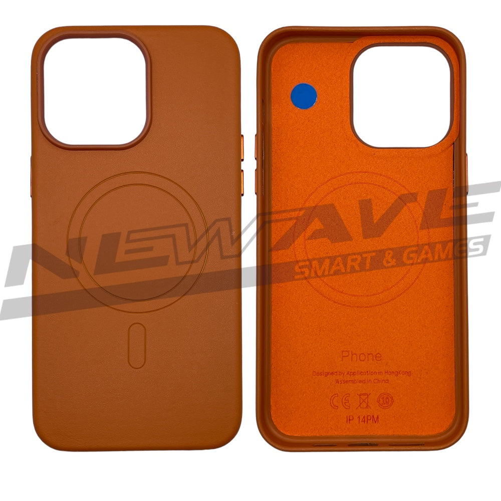 IPHONE 14 PRO MAX CUSTODIA IN PELLE GOLDEN BROWN