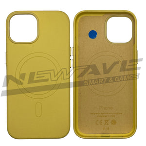 IPHONE 15 CUSTODIA IN PELLE CANARY YELLOW