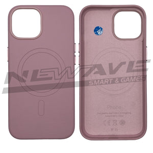 IPHONE 15 CUSTODIA IN PELLE SEND PINK