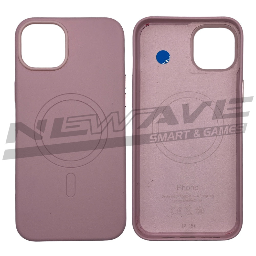 IPHONE 15 PLUS CUSTODIA IN PELLE SEND PINK