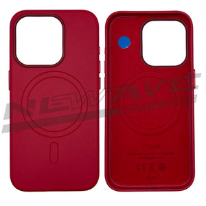 IPHONE 15 PRO CUSTODIA IN PELLE DARK CHERRY