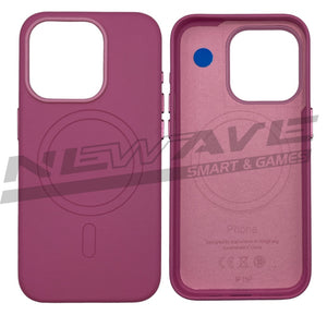 IPHONE 15 PRO CUSTODIA IN PELLE FUCSIA