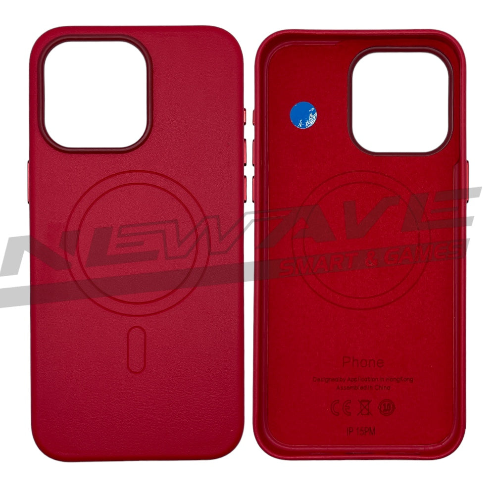 IPHONE 15 PRO MAX CUSTODIA IN PELLE DARK CHERRY