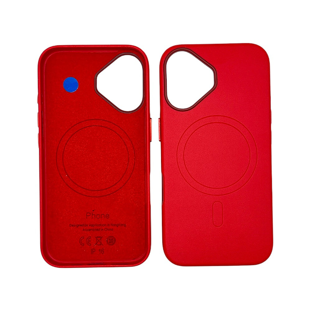 IPHONE 16 CUSTODIA IN PELLE CRIMSON