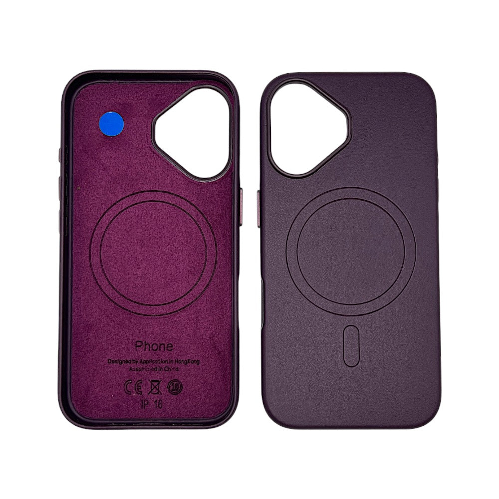 IPHONE 16 CUSTODIA IN PELLE DARK CHERRY