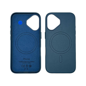 IPHONE 16 CUSTODIA IN PELLE INDIGO BLUE