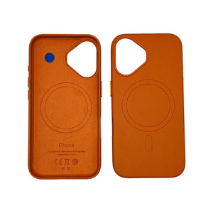 IPHONE 16 CUSTODIA IN PELLE ORANGE