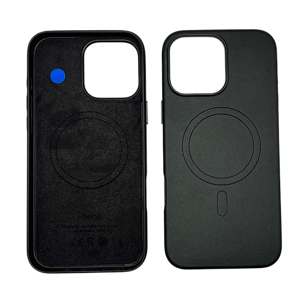 IPHONE 16 PRO CUSTODIA IN PELLE BLACK