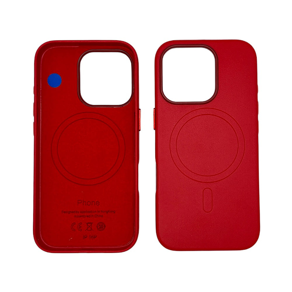 IPHONE 16 PRO CUSTODIA IN PELLE CRIMSON