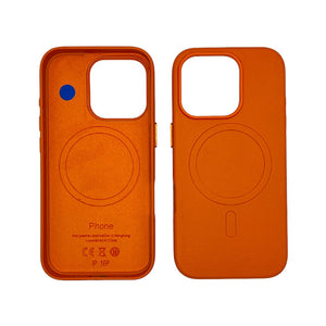 IPHONE 16 PRO CUSTODIA IN PELLE ORANGE