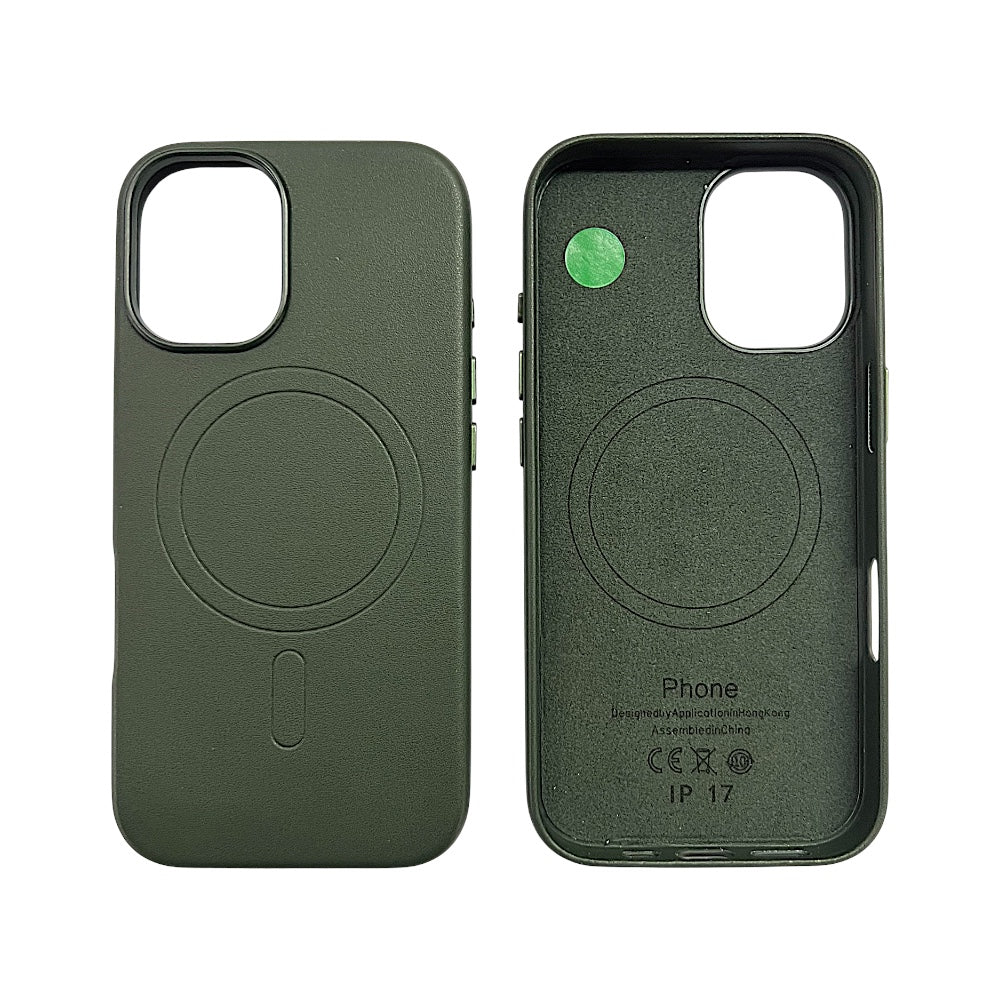 IPHONE 17 CUSTODIA IN PELLE GREEN