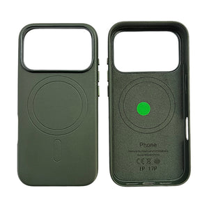 IPHONE 17 PRO CUSTODIA IN PELLE GREEN 18 PRO