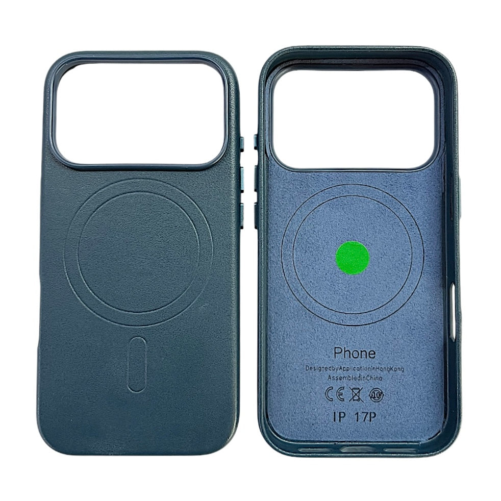 IPHONE 17 PRO CUSTODIA IN PELLE INDAGO BLU 18 PRO