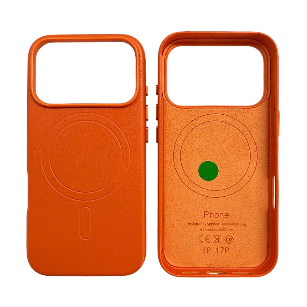 IPHONE 17 PRO CUSTODIA IN PELLE ORANGE 18 PRO