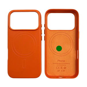 IPHONE 17 PRO CUSTODIA IN PELLE ORANGE 18 PRO