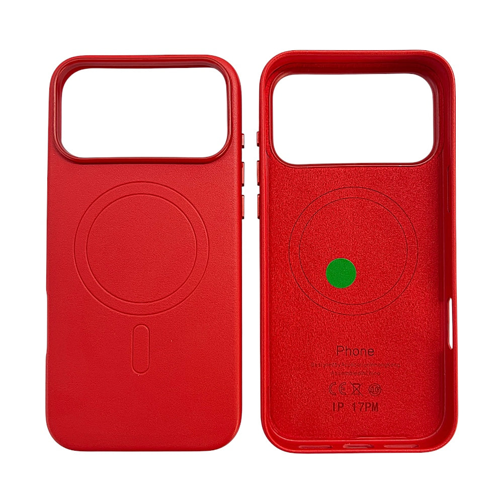 IPHONE 17 PRO MAX CUSTODIA IN PELLE CRIMSON 18 PM