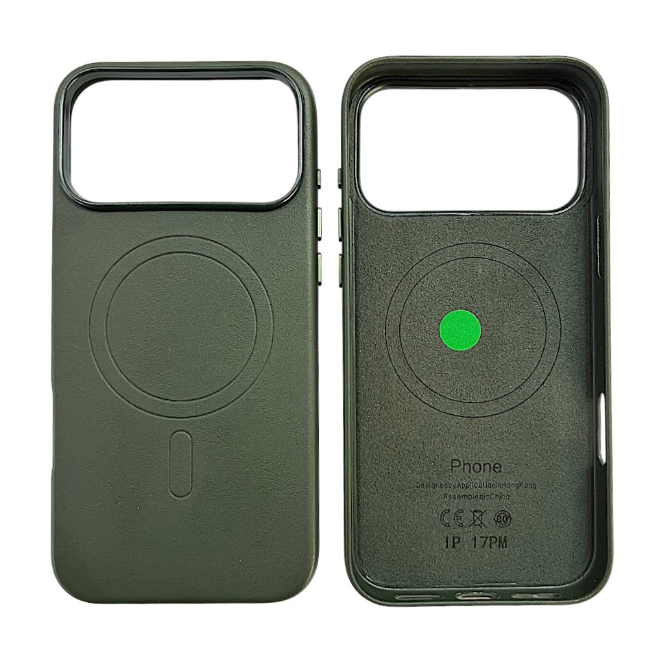 IPHONE 17 PRO MAX CUSTODIA IN PELLE GREEN 18 PM