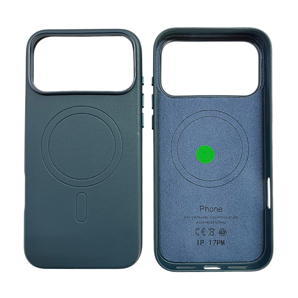 IPHONE 17 PRO MAX CUSTODIA IN PELLE INDAGO BLUE