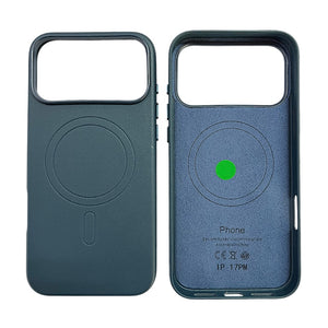 IPHONE 17 PRO MAX CUSTODIA IN PELLE INDAGO BLUE