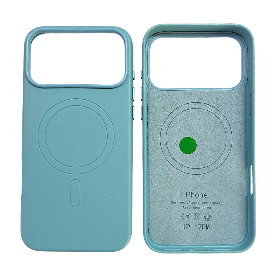 IPHONE 17 PRO MAX CUSTODIA IN PELLE SKY BLUE 18 PM
